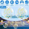 2Pcs Floating Pool Lights 14in Solar Powered Pool Balls IP68 Waterproof Inflatable Pool Decoration Lights with Remote Control 3 Light Modes Timer Adju
