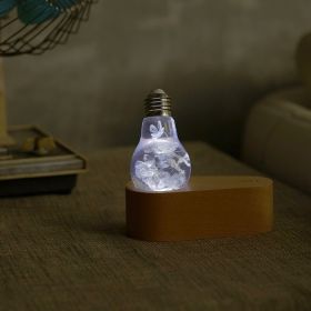 LED Wood Light Base (Style: +hydrangea bulb)