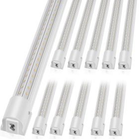 VEVOR 10 Pack LED Shop Light, 4 FT, 40W Linkable Shop Light Fixture (Lumen: 5000 lm, size: 4 ft)