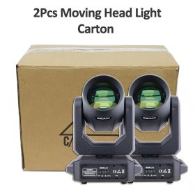 2Pcs/lot LED Moving Head Light 200W Beam+Spot+18 Rotating Prisms+Rainbow Effect Dj Stage Light Effect Light Disco Wedding Bar (Color: 2Pcs Carton Case, Plug Type: EU Plug)