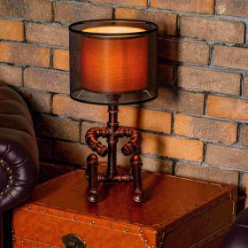 Galaxy Steampunk Handmade Vintage Adjustable Pipe Lamp (Color: Red copper)